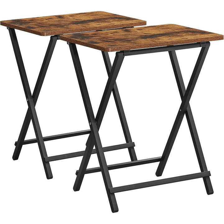 Modern Rustic (Set of 2) Folding Tray Side Tables