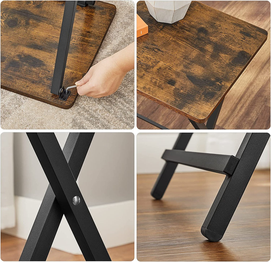 Modern Rustic (Set of 2) Folding Tray Side Tables