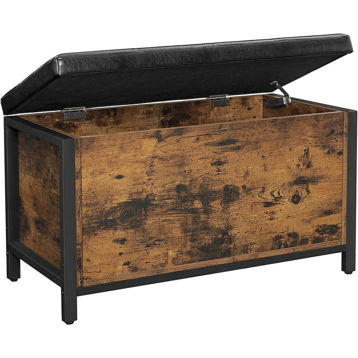 Modern Rustic Storage Bench Ottoman