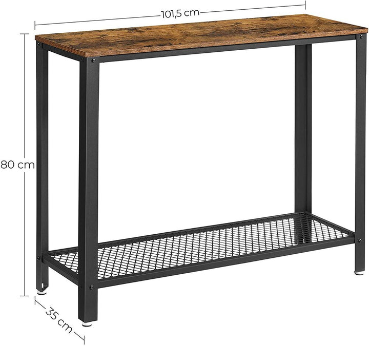 Modern Rustic Series Classic Console Table - Rustic Brown Homecoze