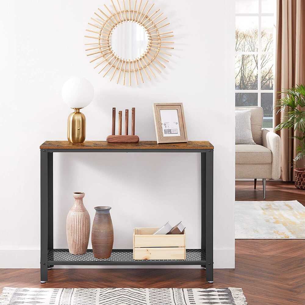 Modern Rustic Series Classic Console Table - Rustic Brown Homecoze