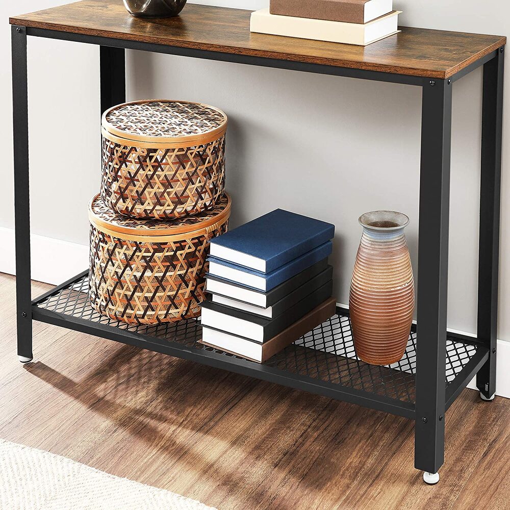 Modern Rustic Series Classic Console Table - Rustic Brown Homecoze