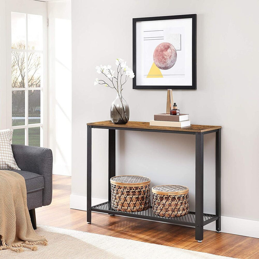 Modern Rustic Series Classic Console Table - Rustic Brown Homecoze