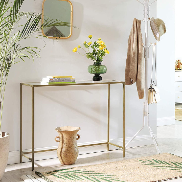 Gold & Glass Console Table 100cm