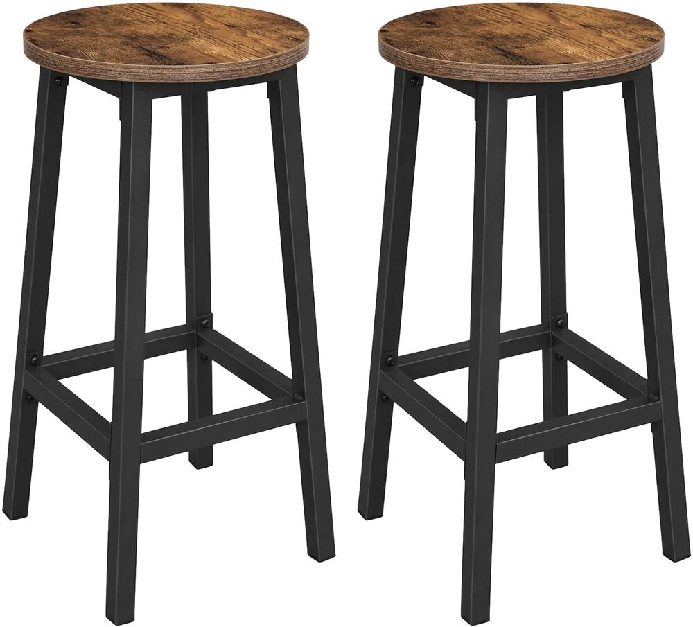 Modern Rustic (Set of 2) Bar Stools 65cm