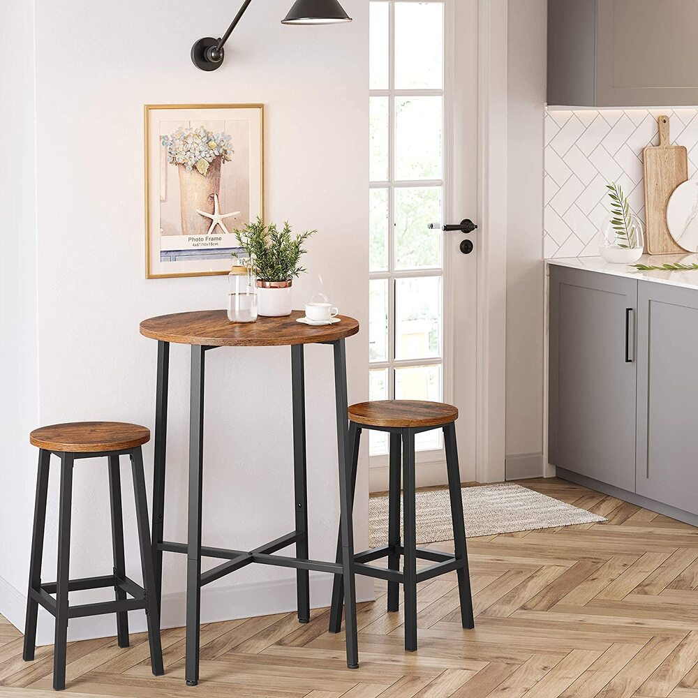 Modern Rustic (Set of 2) Bar Stools 65cm