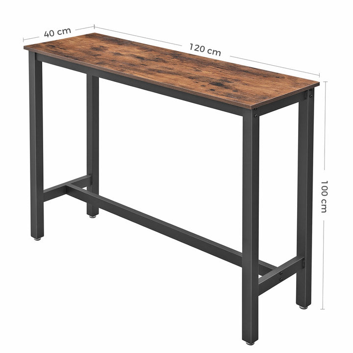 Modern Rustic Slimline Kitchen Bar Table | 120cm