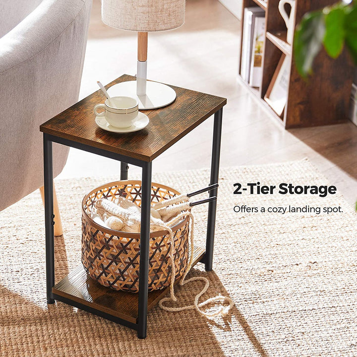 Modern Rustic Series Plain & Simple Bed Side End Table Homecoze