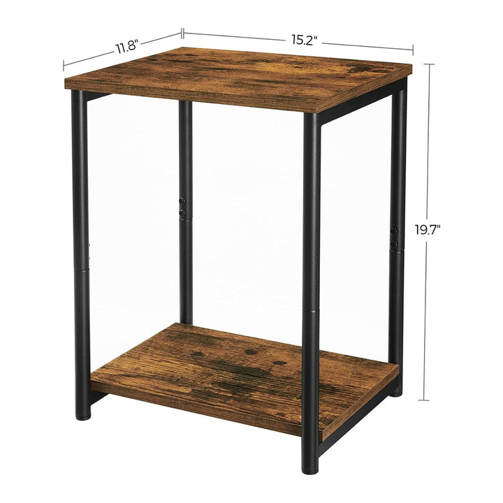 Modern Rustic Series Plain & Simple Bed Side End Table Homecoze