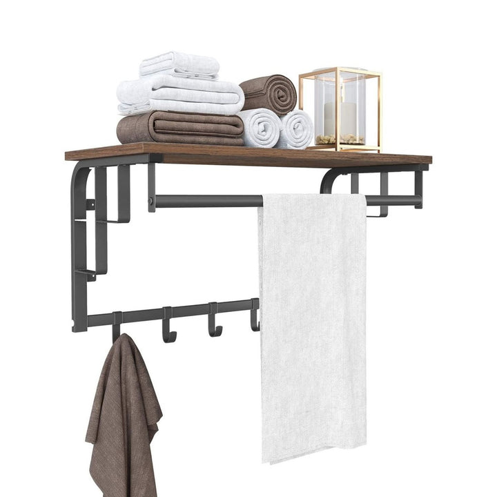 Modern Rustic Series Coat Rack Wall-Mounted Hanging Shelf Homecoze