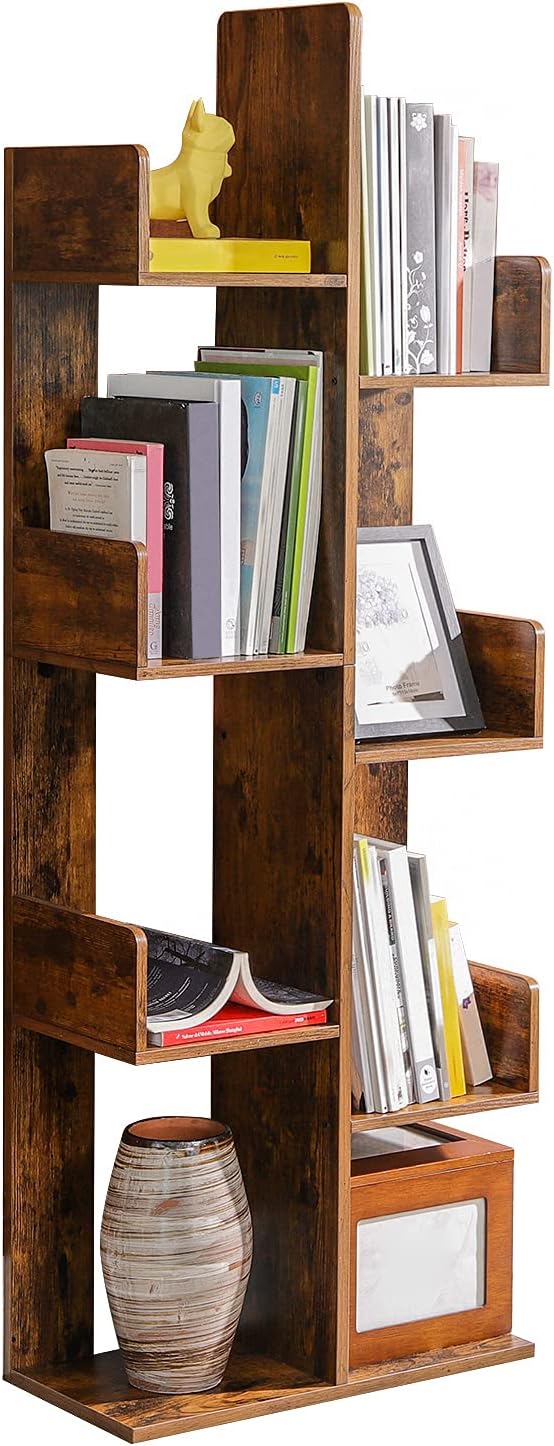 Modern Rustic 8 Tier Tree Bookcase