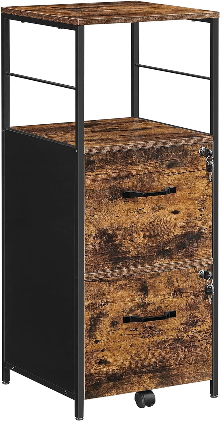 Modern Rustic 2 Drawer Filing Cabinet