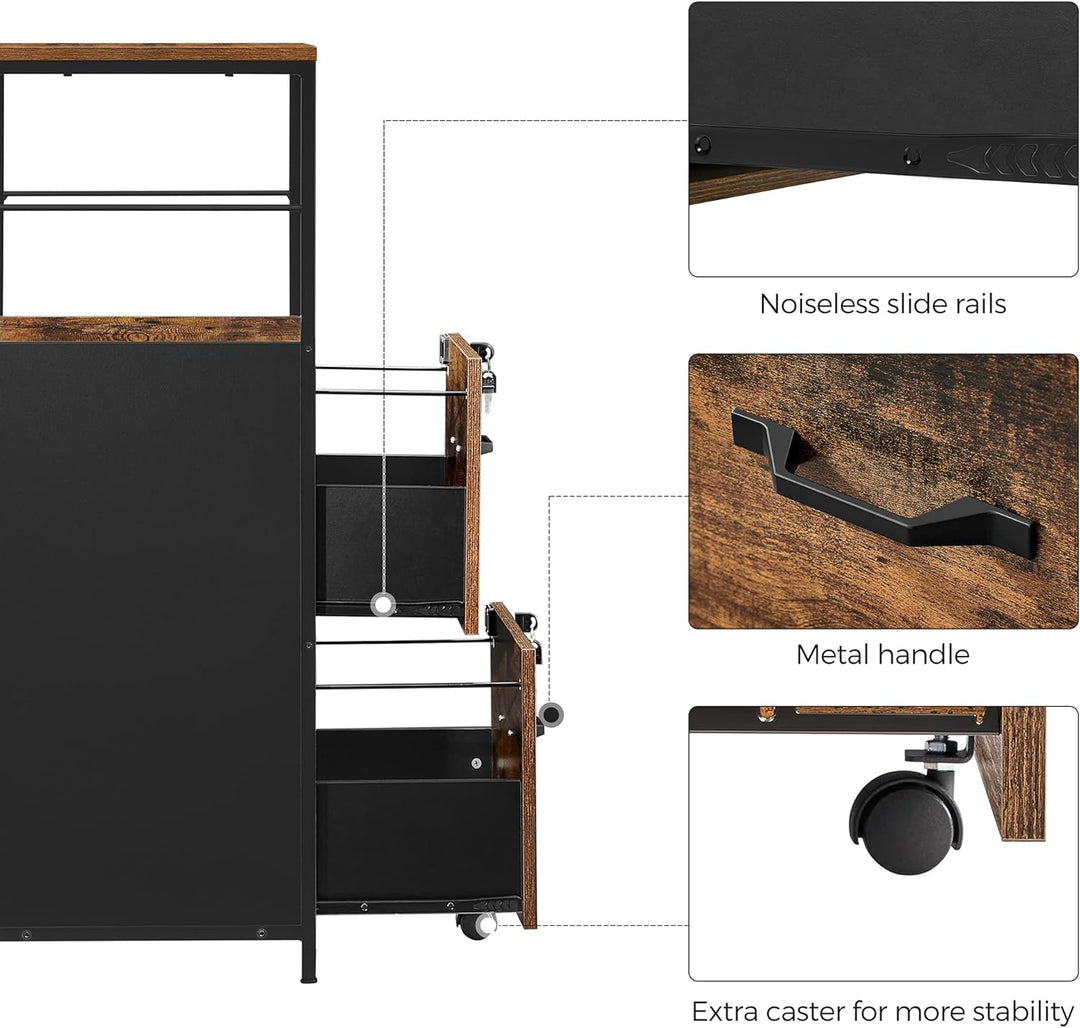 Modern Rustic 2 Drawer Filing Cabinet