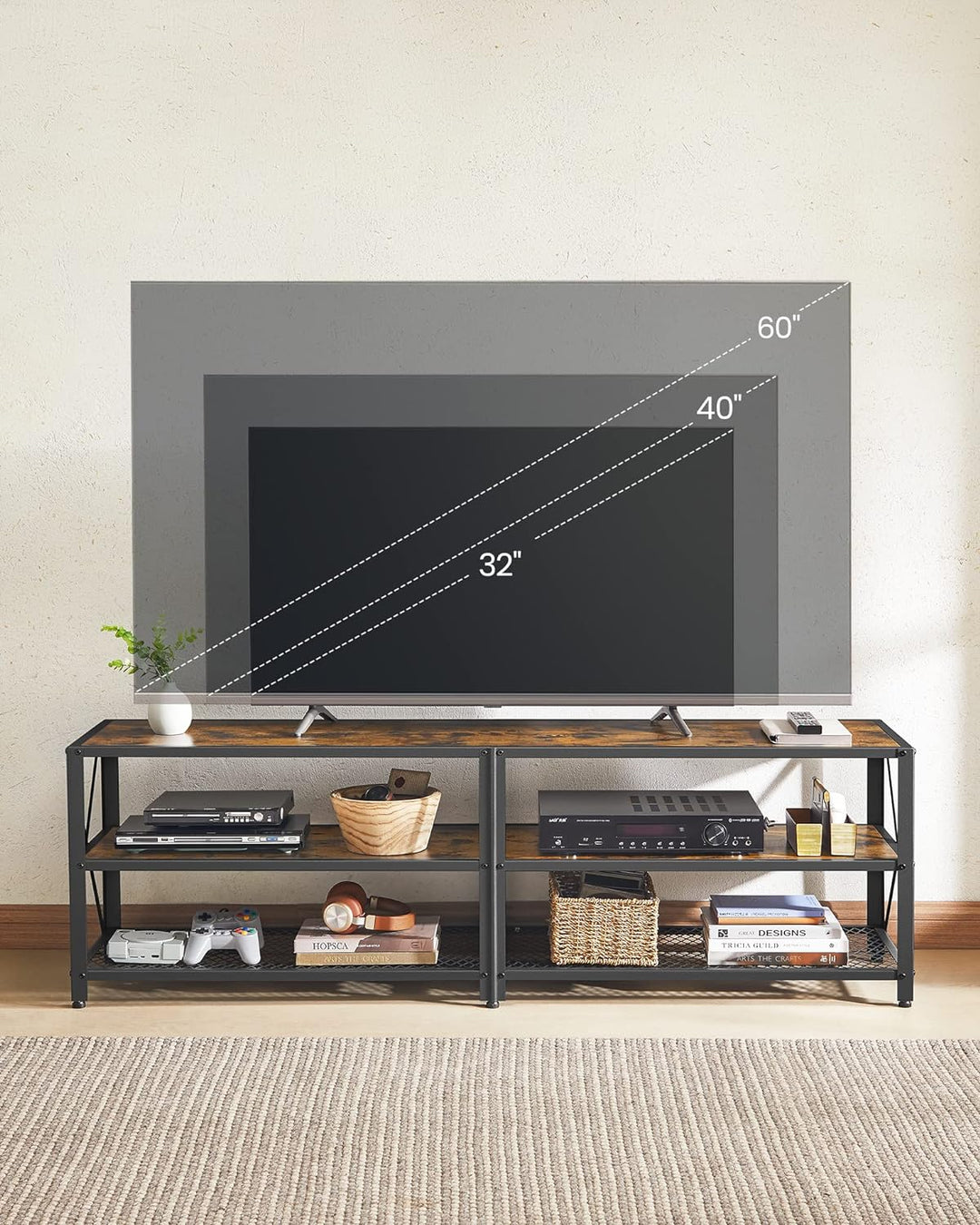 Modern Rustic Low Set Entertainment Unit | 160cm