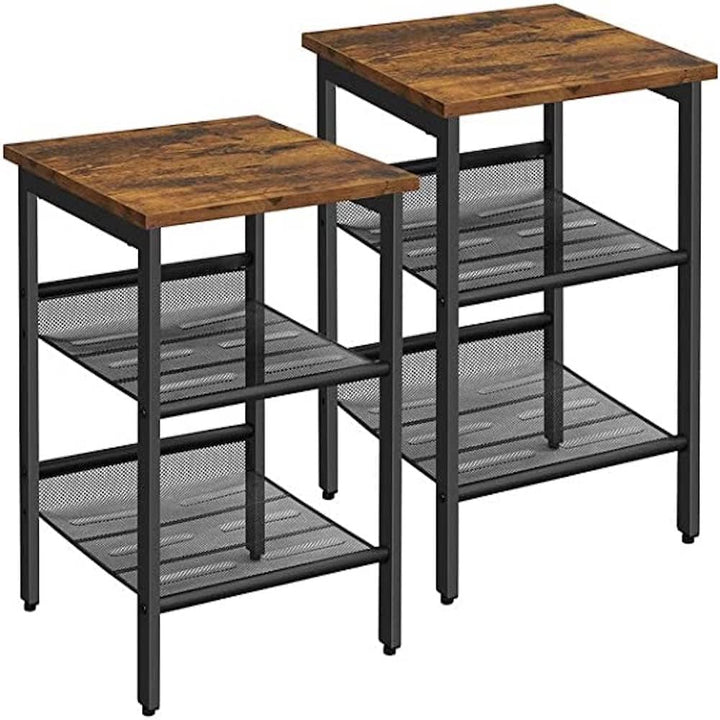 Modern Rustic (Set of 2) 3 Tier Bedside Tables