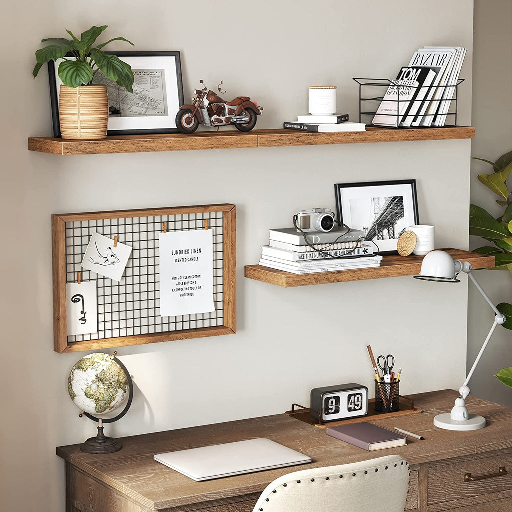 Modern Rustic Floating Wall Display Shelf