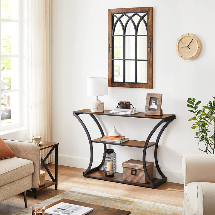 Modern Rustic Curved Console Table