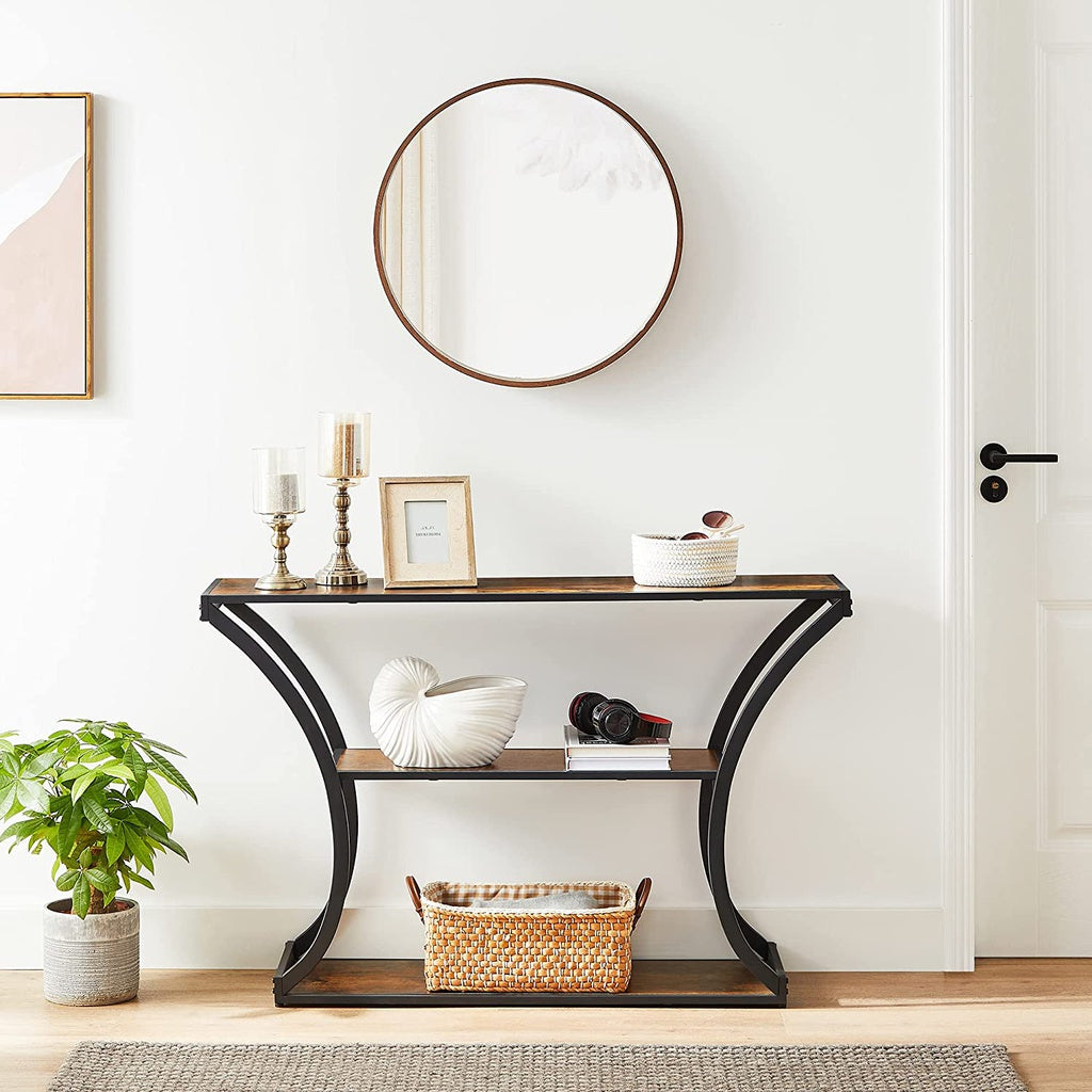 Modern Rustic Curved Console Table