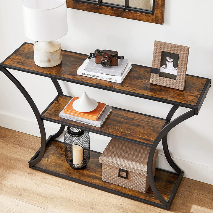 Modern Rustic Curved Console Table