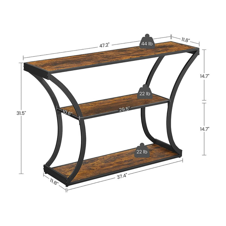 Modern Rustic Curved Console Table