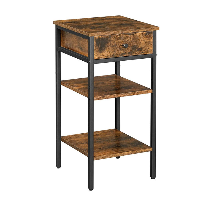 Modern Rustic Side Table with Drawer