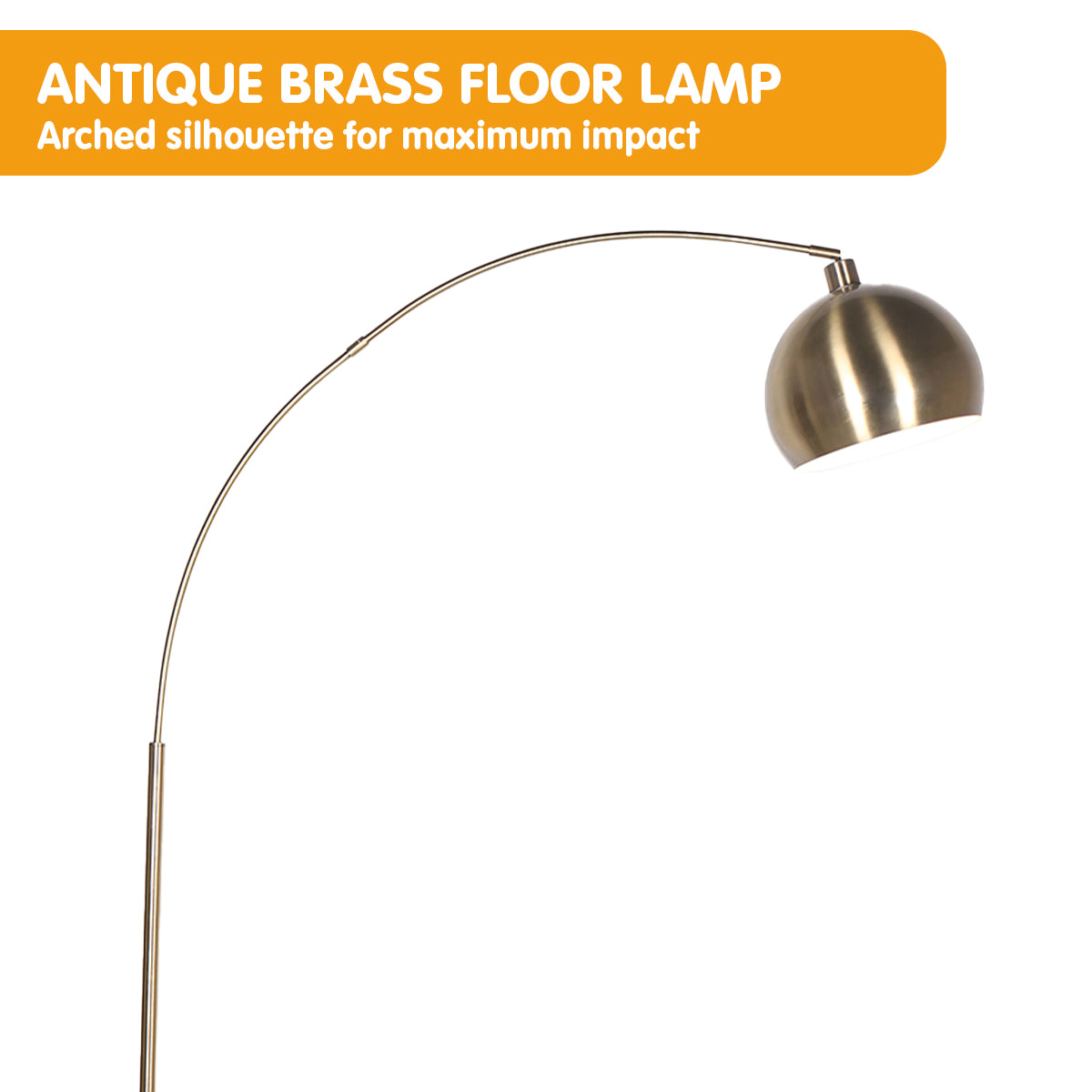 Antique brass and marble 2024 floor lamp