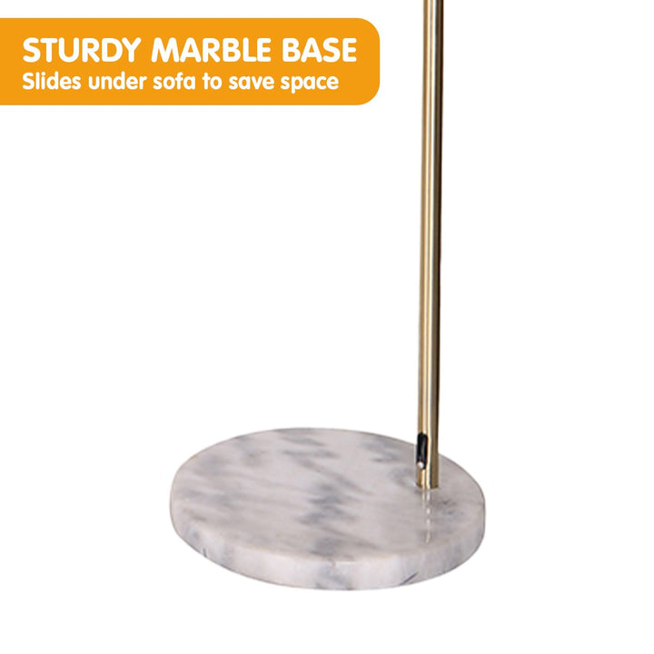 Arc Floor Lamp Antique Brass Finish with Marble Base