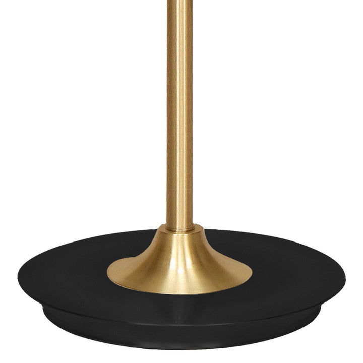 Metal Floor Lamp Brushed Brass Finish with White Shade