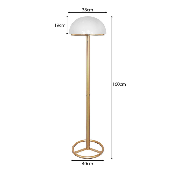 Metal Floor Lamp with White Acrylic Shade