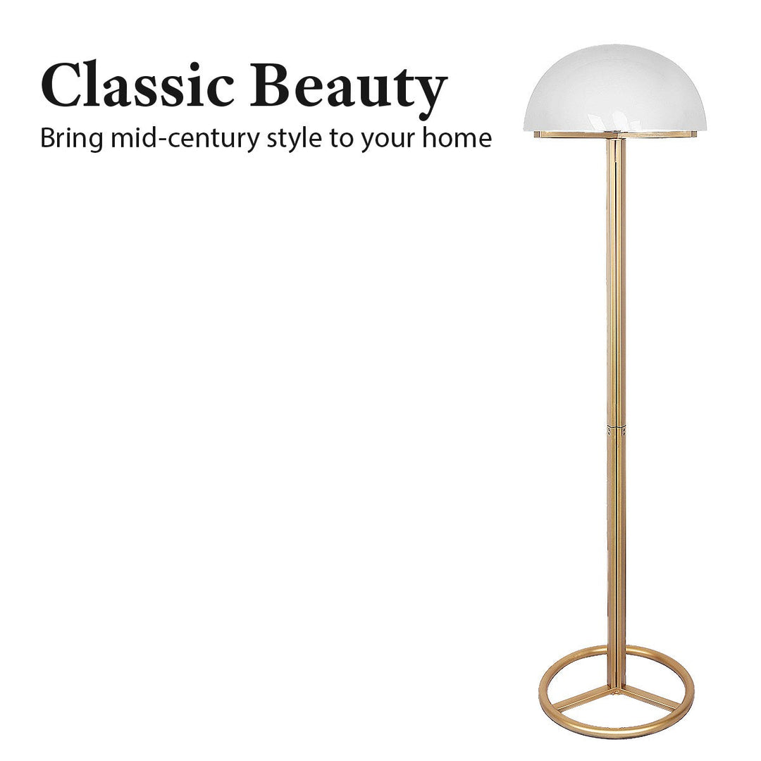 Metal Floor Lamp with White Acrylic Shade