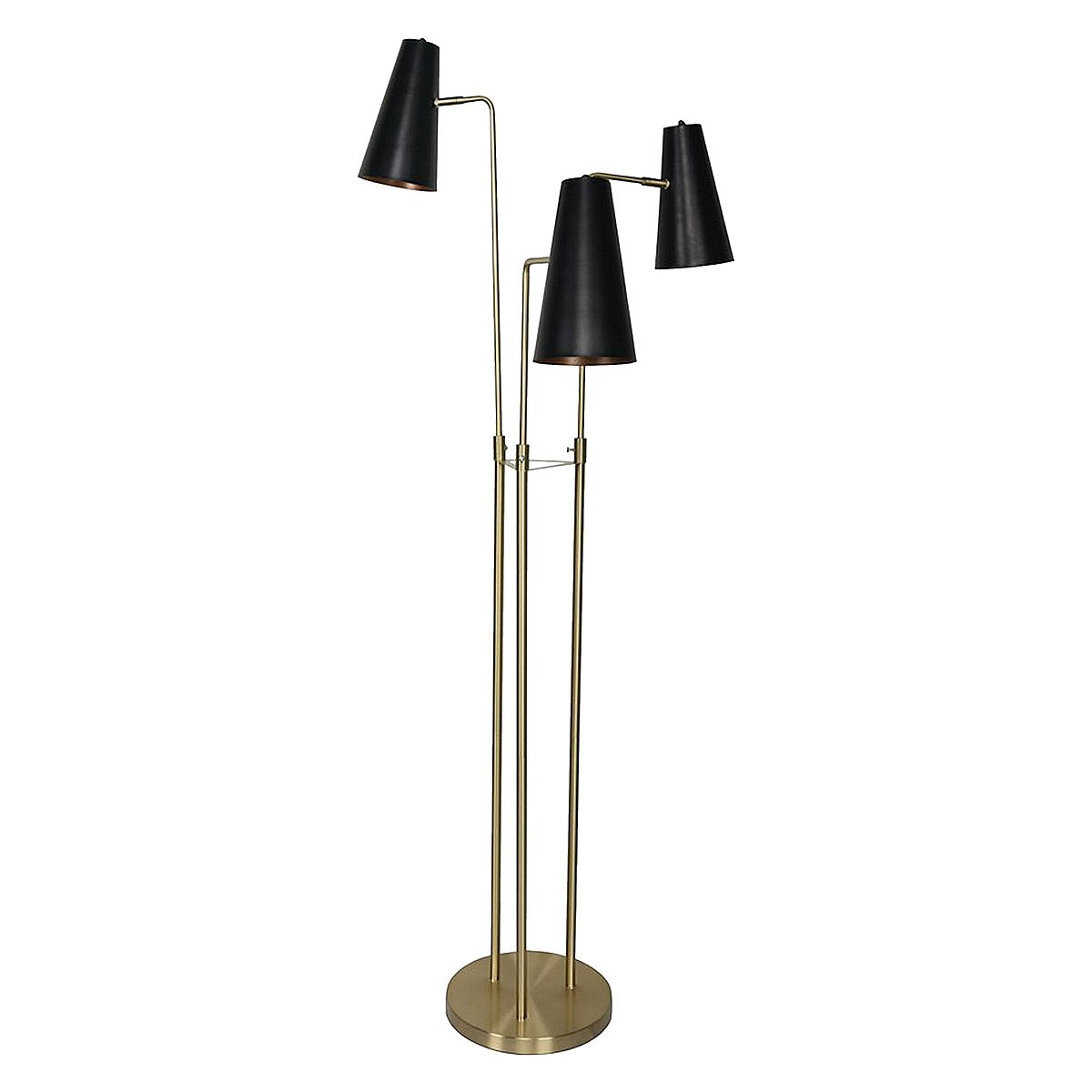 Three Metal Shade Floor Lamp - Homecoze