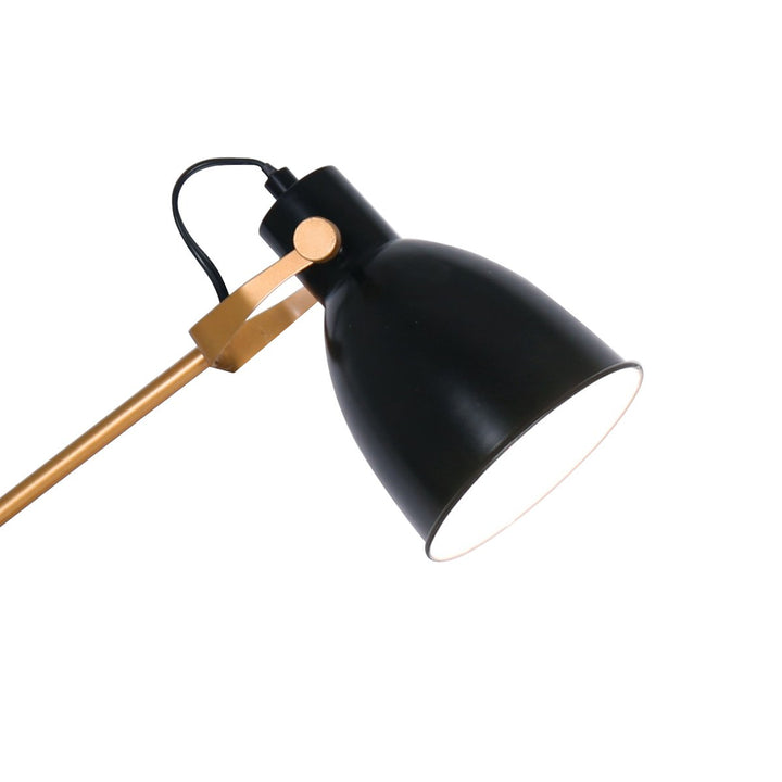 Adjustable Metal Table Lamp In Black And Gold