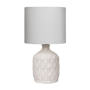 Ceramic Table Lamp In Cream - Homecoze