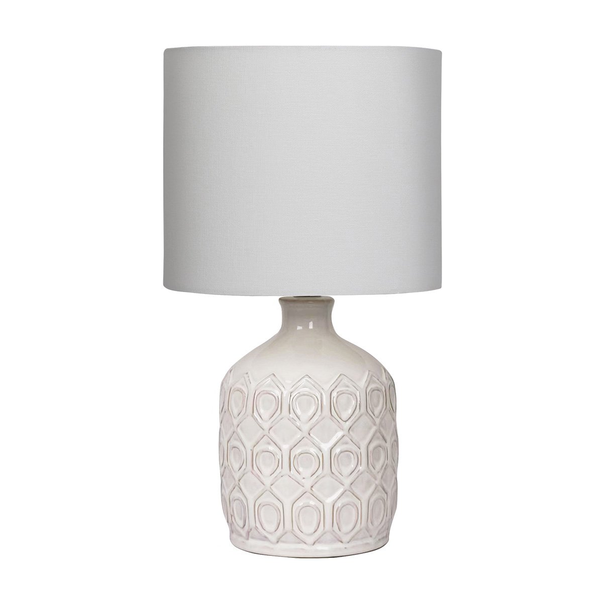 Ceramic Table Lamp In Cream - Homecoze