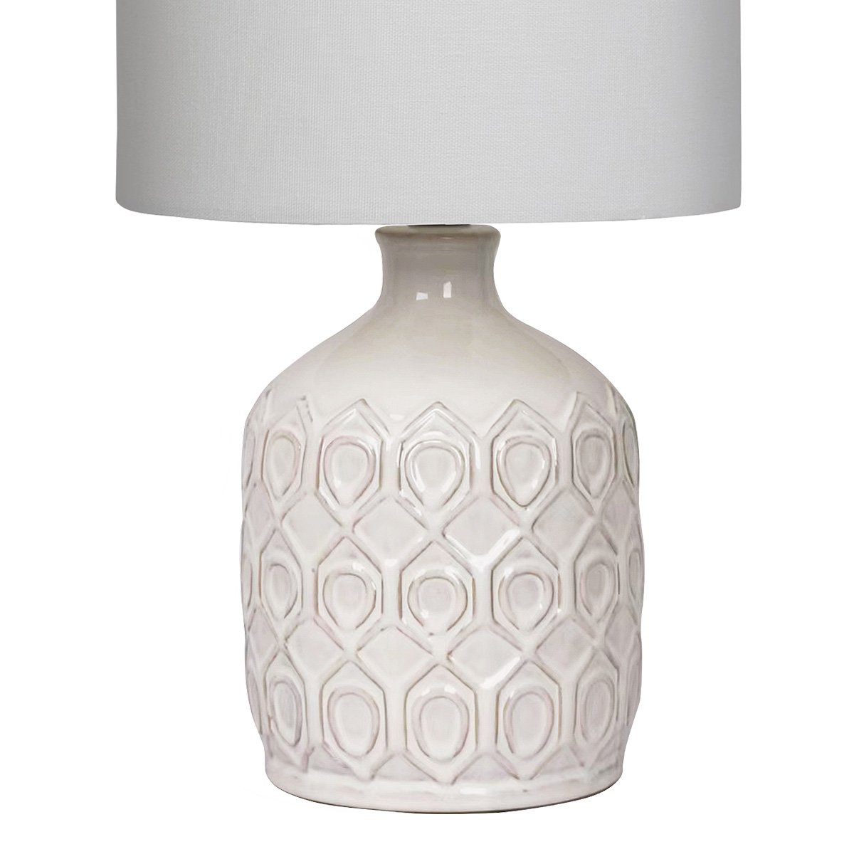 Ceramic Table Lamp In Cream - Homecoze