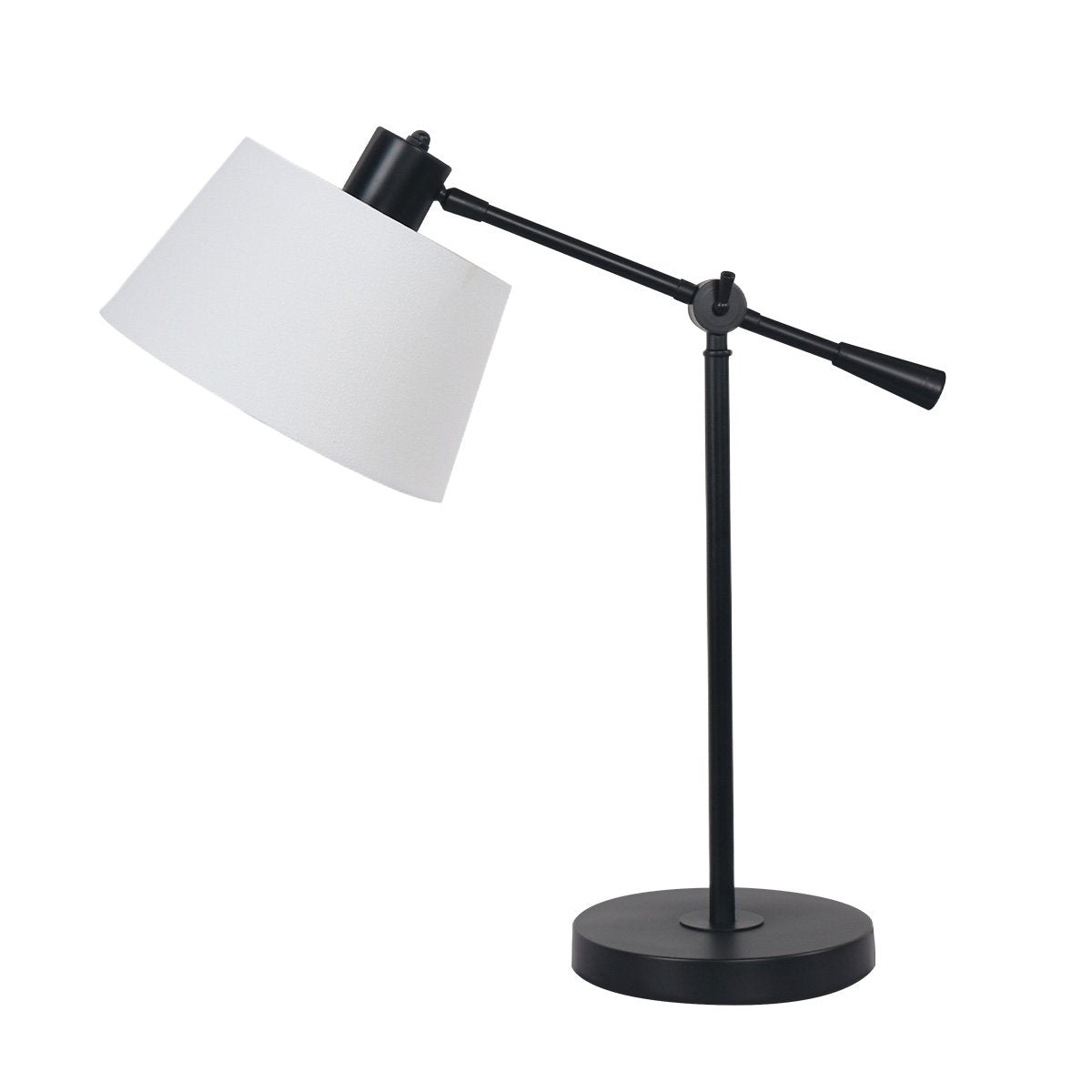 Adjustable Metal Table Lamp In Black - Homecoze