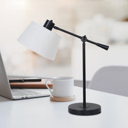 Adjustable Metal Table Lamp In Black - Homecoze