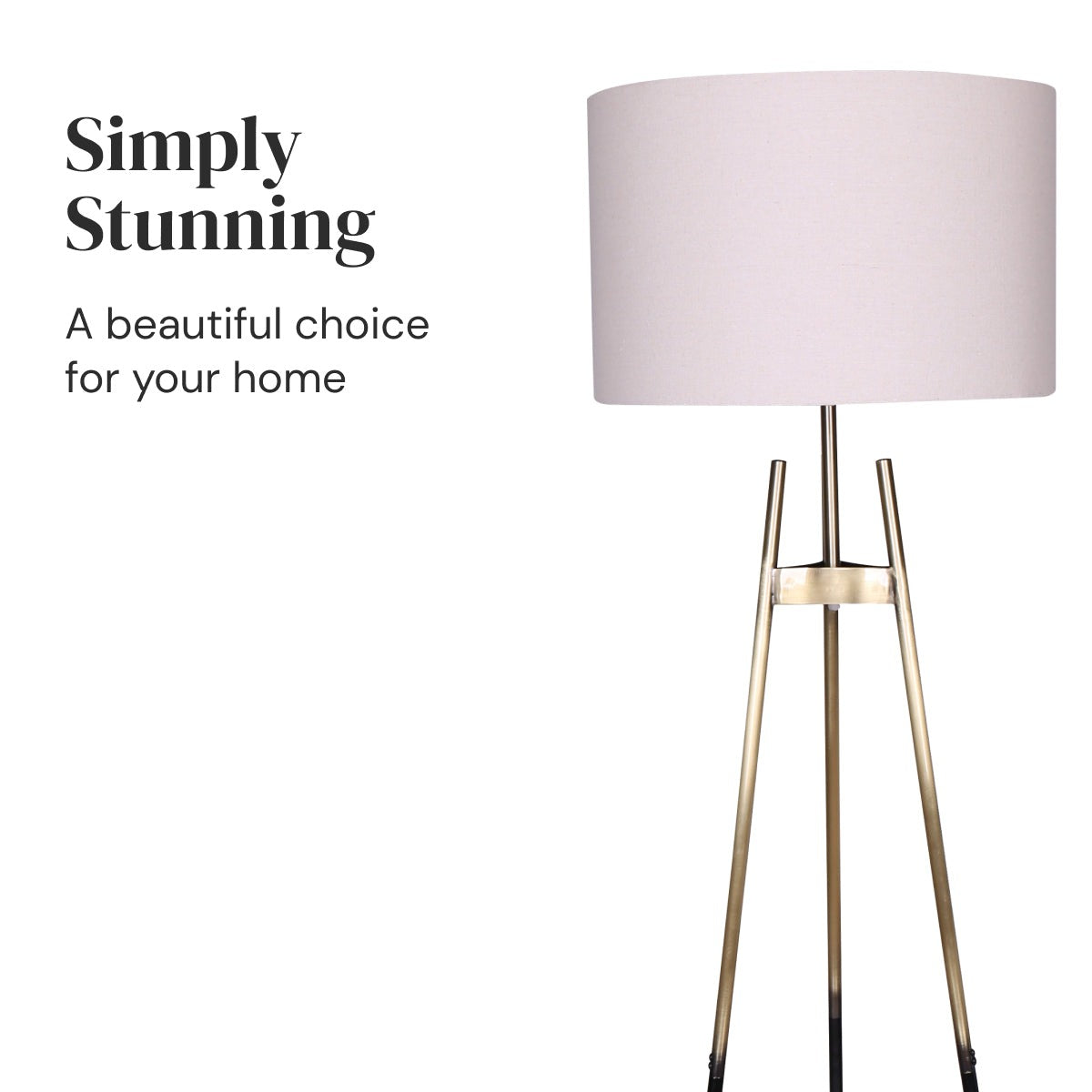 Metal Tripod Electric Floor Lamp Gradient Finish - Homecoze