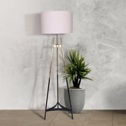Metal Tripod Electric Floor Lamp Gradient Finish - Homecoze