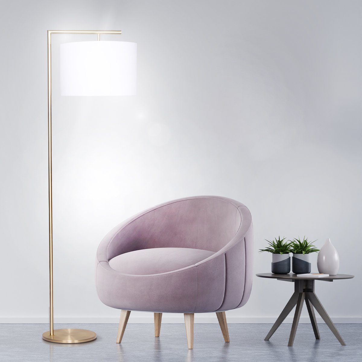 90-Degree Modern Arc Floor Lamp - Homecoze