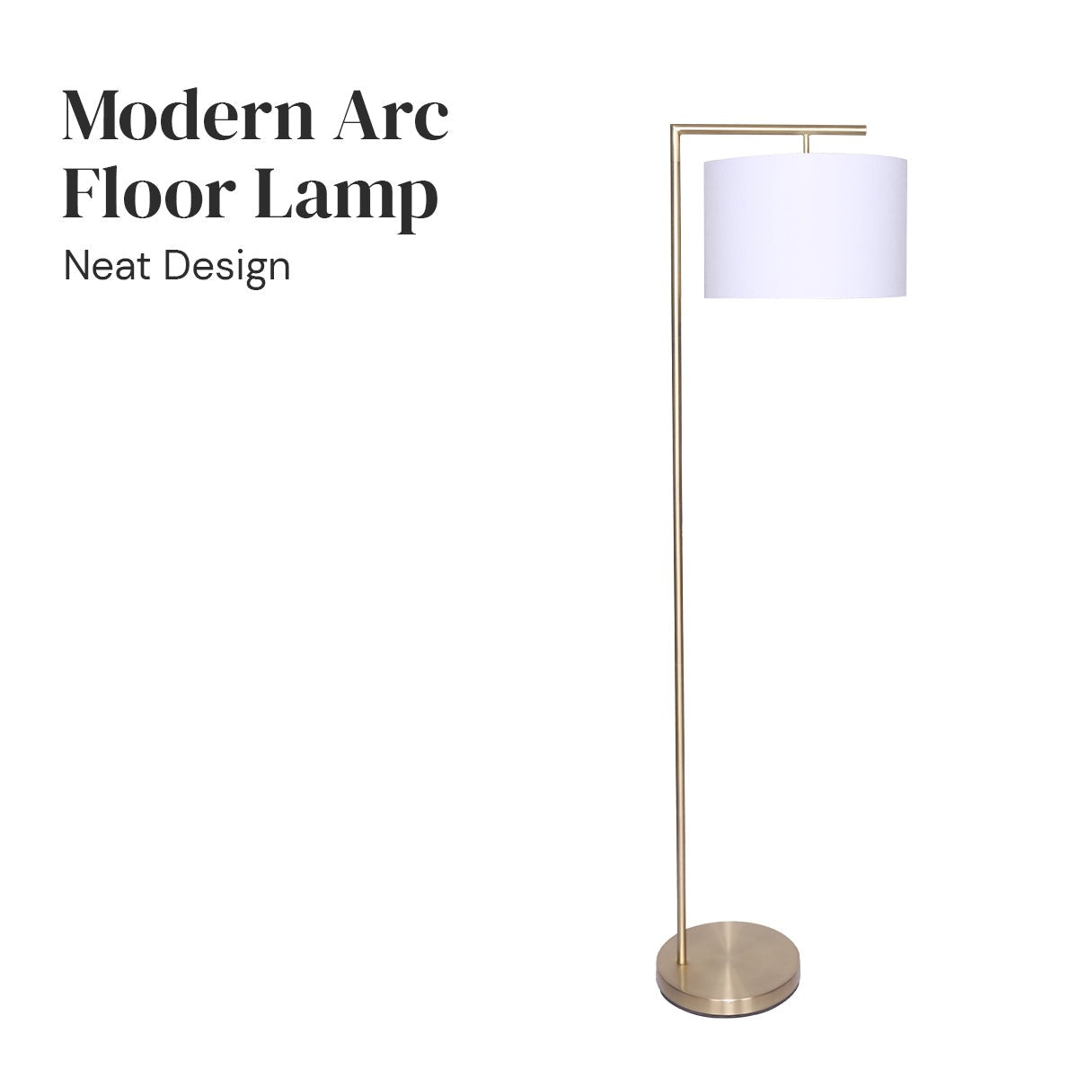 90-Degree Modern Arc Floor Lamp - Homecoze