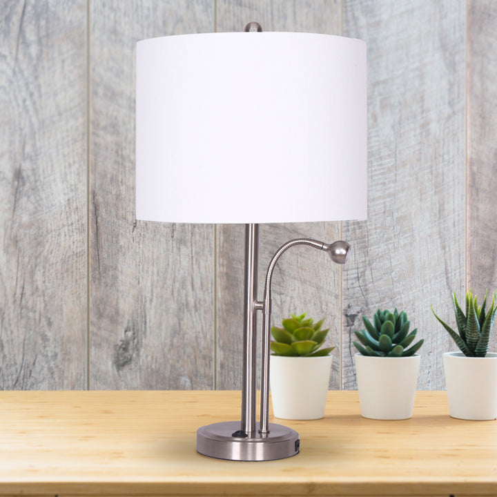 2-in-1 Table Lamp with LED Reading Light