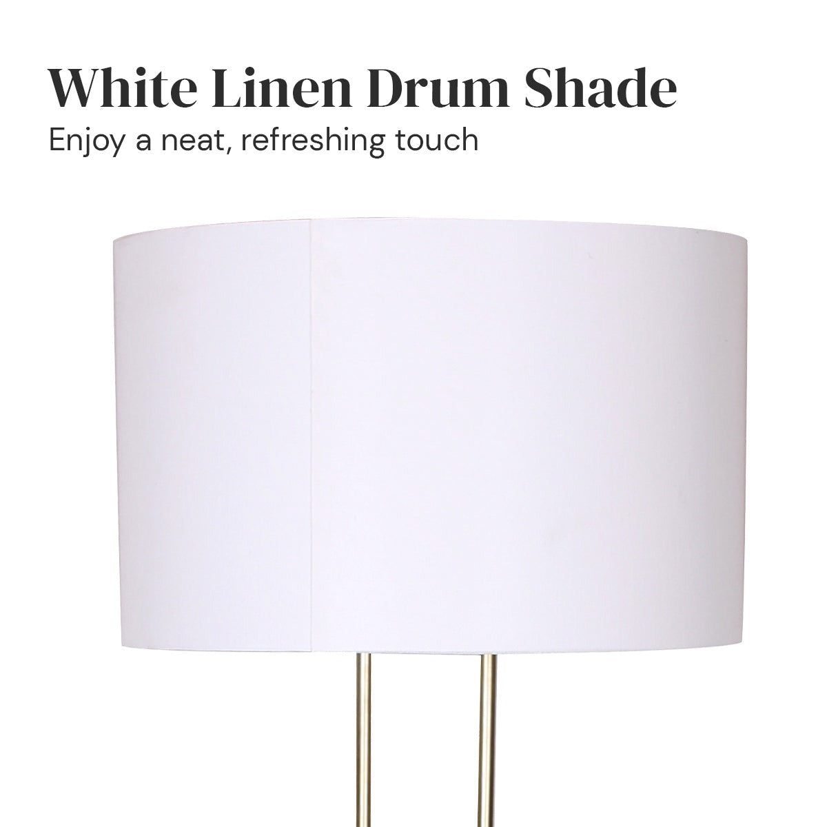 Brushed Gold Height-Adjustable Metal Floor Lamp - Homecoze