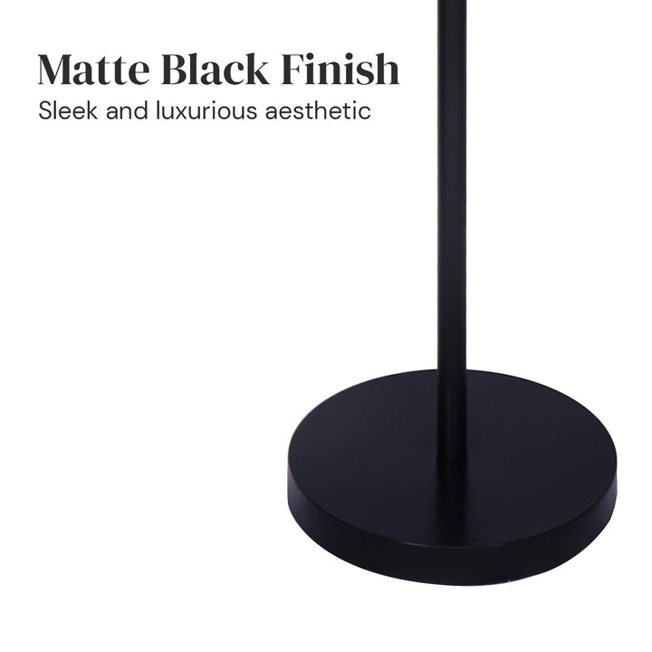 Height-Adjustable Metal Floor Lamp Matte Black