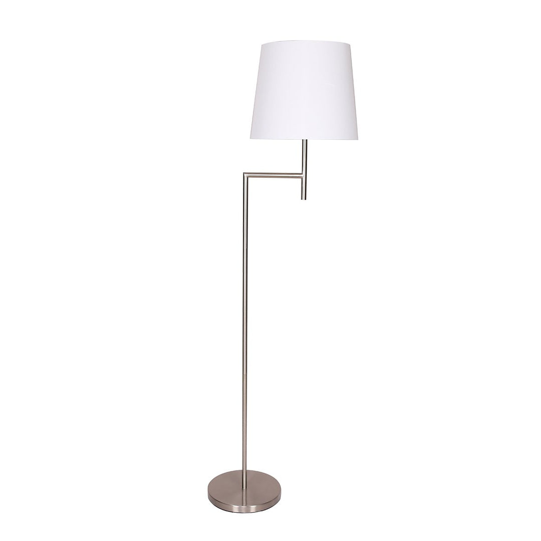 Nickel Metal Arc Floor Lamp