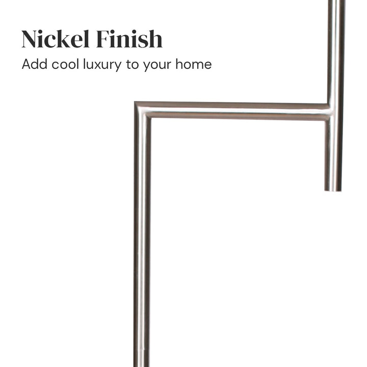 Nickel Metal Arc Floor Lamp