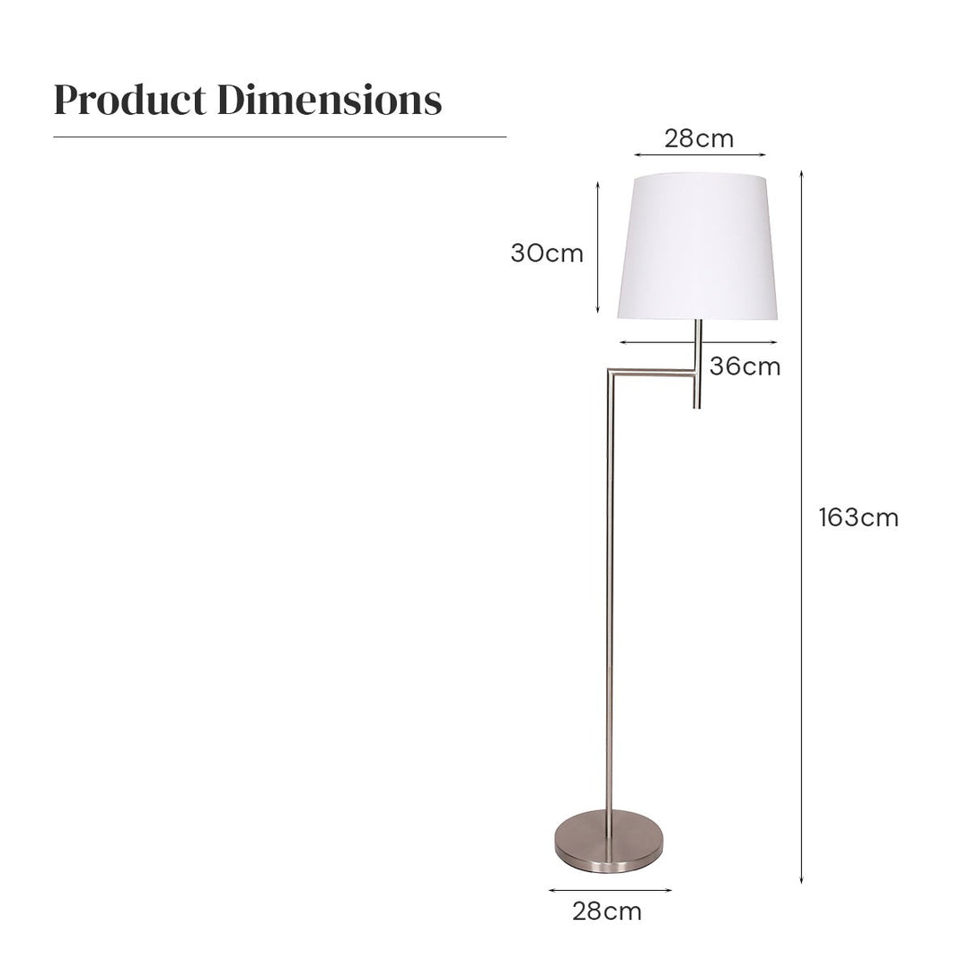 Nickel Metal Arc Floor Lamp