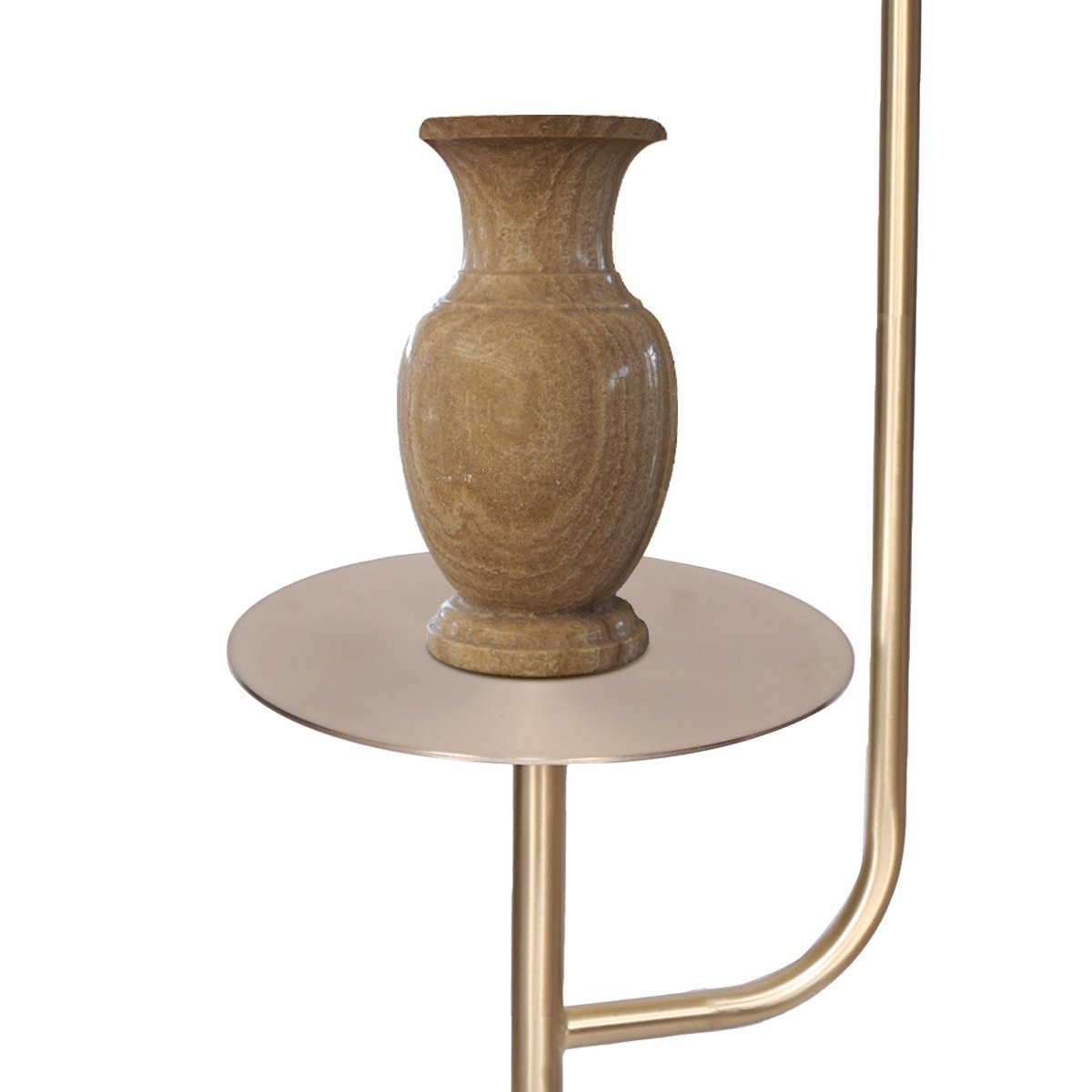 Marble & Metal End Table Top Floor Lamp - Homecoze