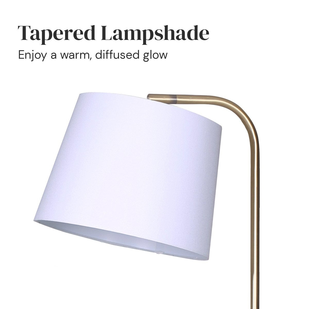 Marble & Metal End Table Top Floor Lamp - Homecoze