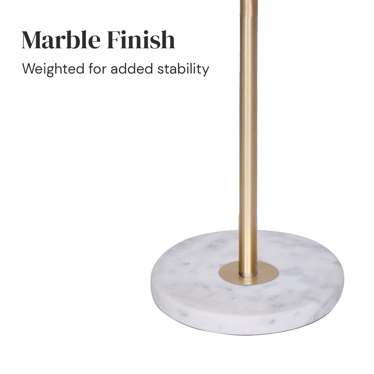 Marble & Metal End Table Top Floor Lamp - Homecoze